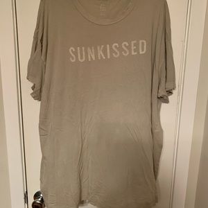 Oversized, distressed tee